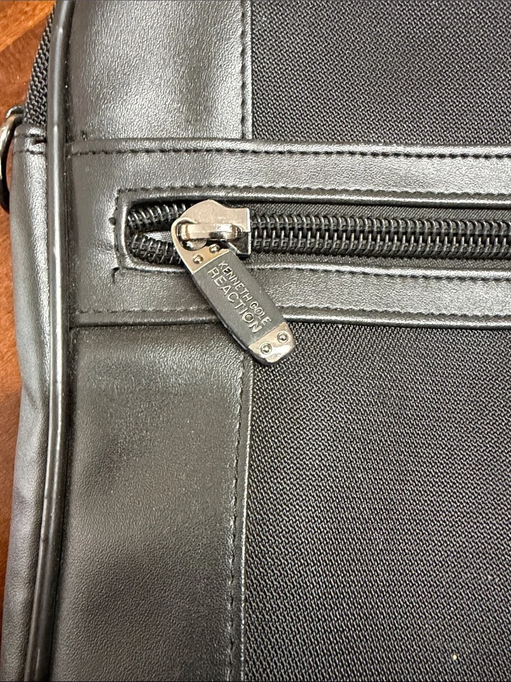 Kenneth Cole Reaction Black Laptop Briefcase with Front Zip